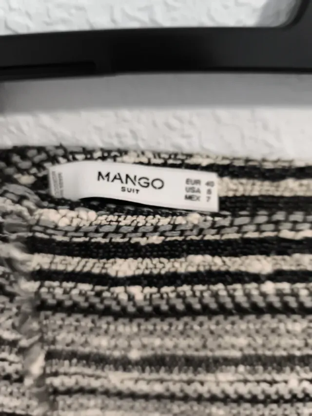 Falda Mango rayas grises