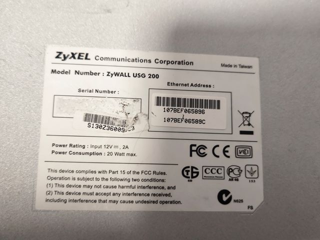 Firewall Zyxel USG200