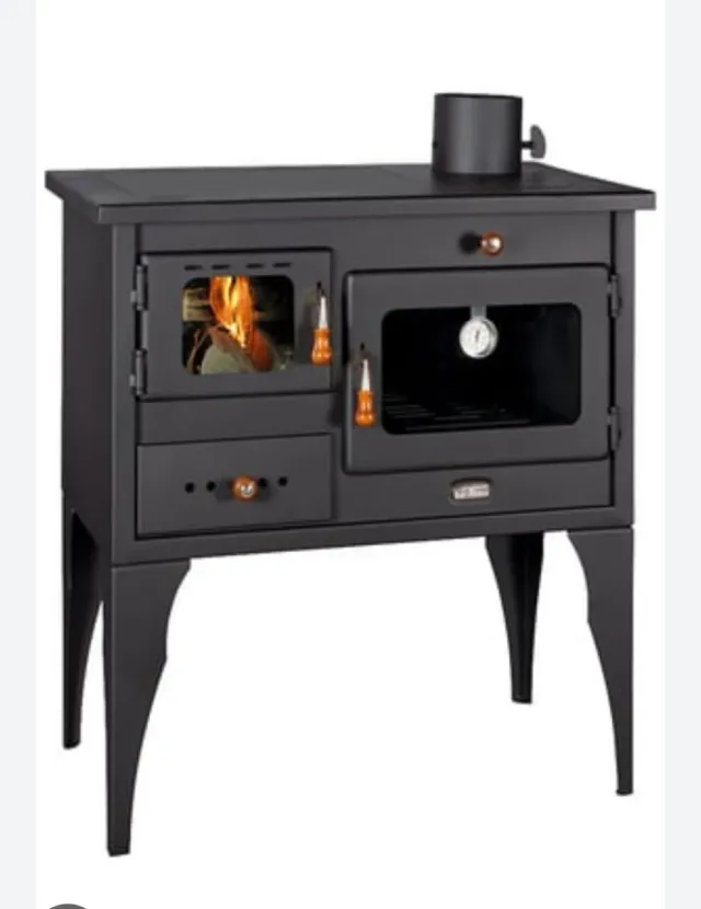 Estufa de leña con horno