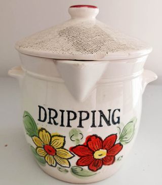 Barattolo strutto vintage anni '50