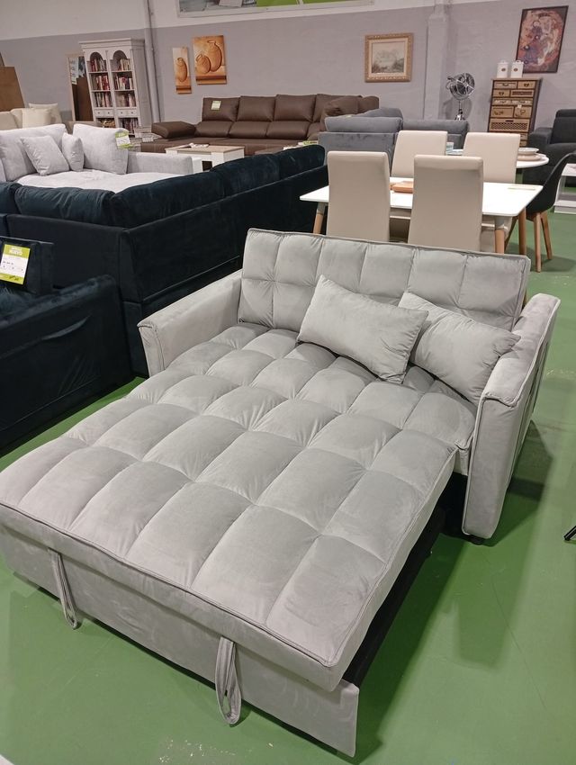 Sofá Cama Gris Nuevo
