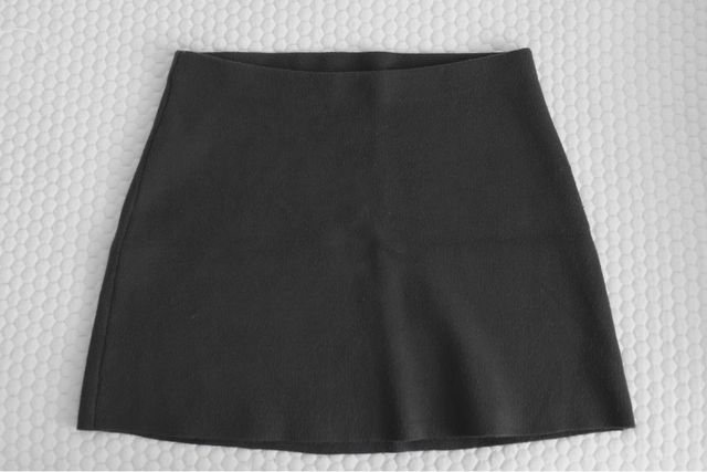 Falda Zara gris de lana
