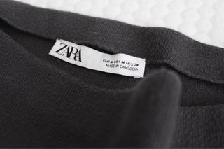 Falda Zara gris de lana