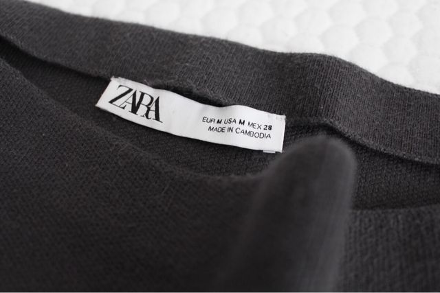 Falda Zara gris de lana