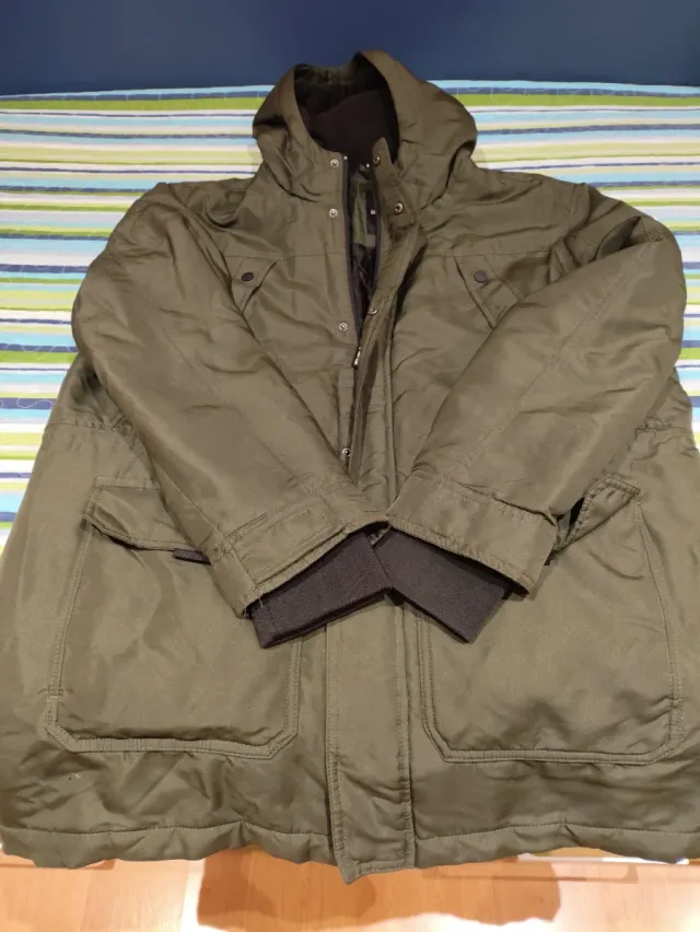 Chaqueta Only Sons verde militar larga