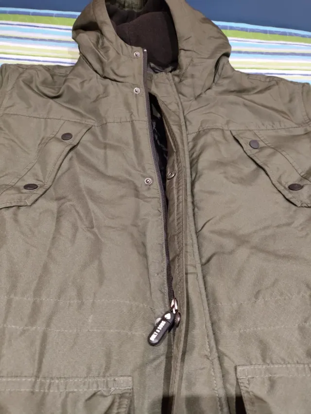 Chaqueta Only Sons verde militar larga