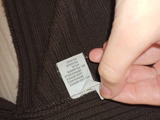 Cardigan lana marrone con cappuccio