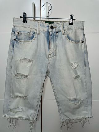 Pantalón corto vaquero Pull&Bear desgastado T38