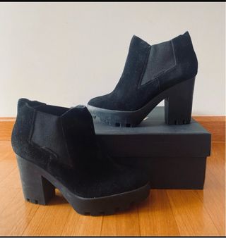 Botines Calvin Klein Piel Negra