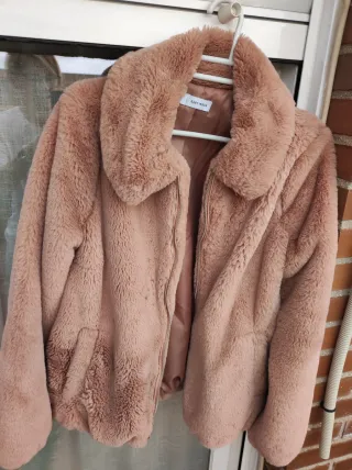 Cazadora bomber pelo suave rosa