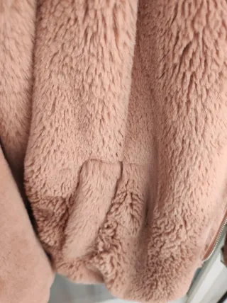 Cazadora bomber pelo suave rosa
