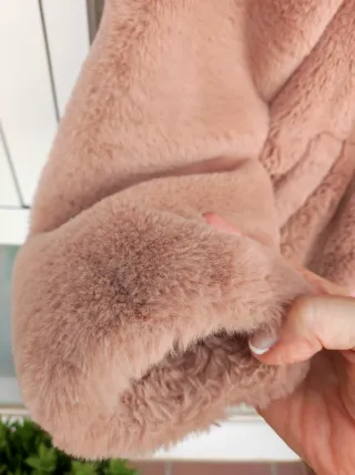 Cazadora bomber pelo suave rosa