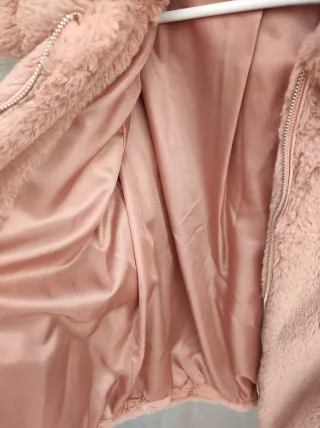 Cazadora bomber pelo suave rosa