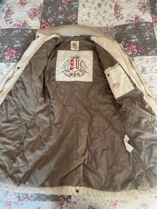 CHAQUETA BEIGE LARGA DE ENTRETIEMPO