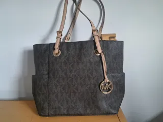 Bolso de Hombro Michael Kors Marrón/crema