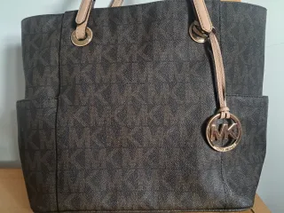 Bolso de Hombro Michael Kors Marrón/crema