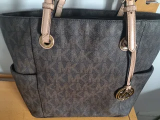 Bolso de Hombro Michael Kors Marrón/crema