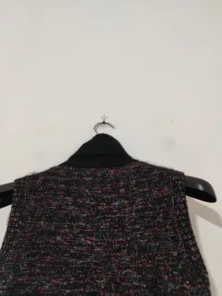 Gilet collo alto misto lana multicolor