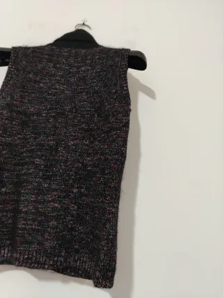 Gilet collo alto misto lana multicolor