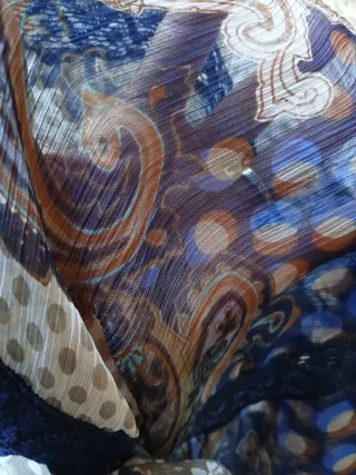 Vestido corto bohemio transparente manga corta