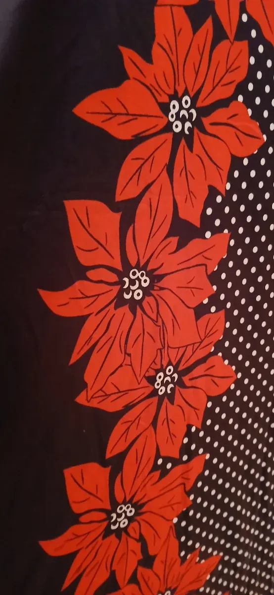 Vestido largo estampado flores y lunares