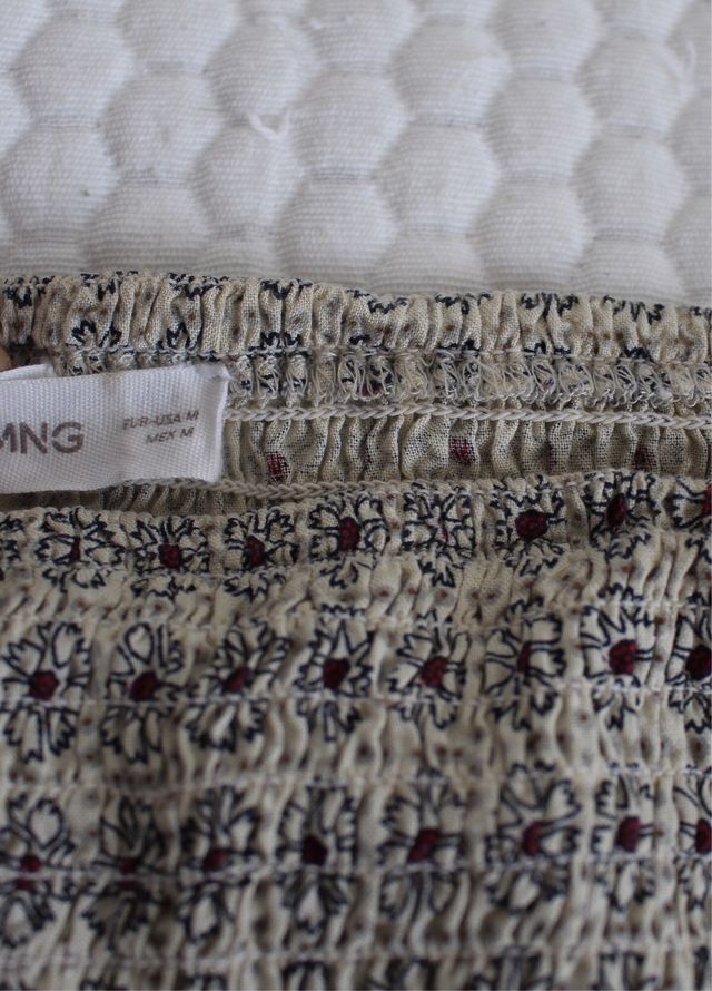 Falda Mango Teen fruncida estampado flores