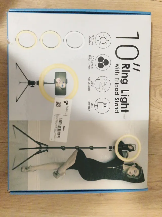 Aro de luz LED con trípode y mando