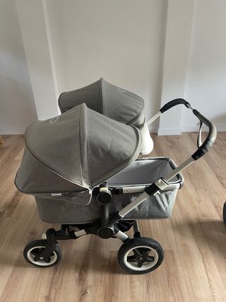 Carrito Gemelar Bugaboo Donkey Gris