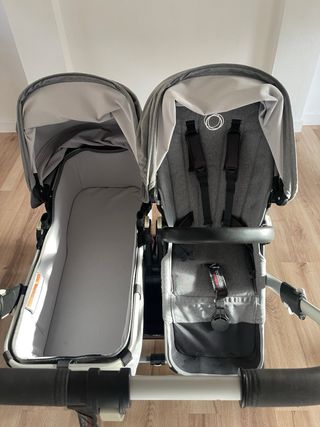 Carrito Gemelar Bugaboo Donkey Gris