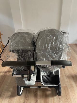 Carrito Gemelar Bugaboo Donkey Gris