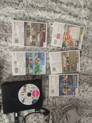 Nintendo Wii Negra + Mando + HDMI + 6 Juegos
