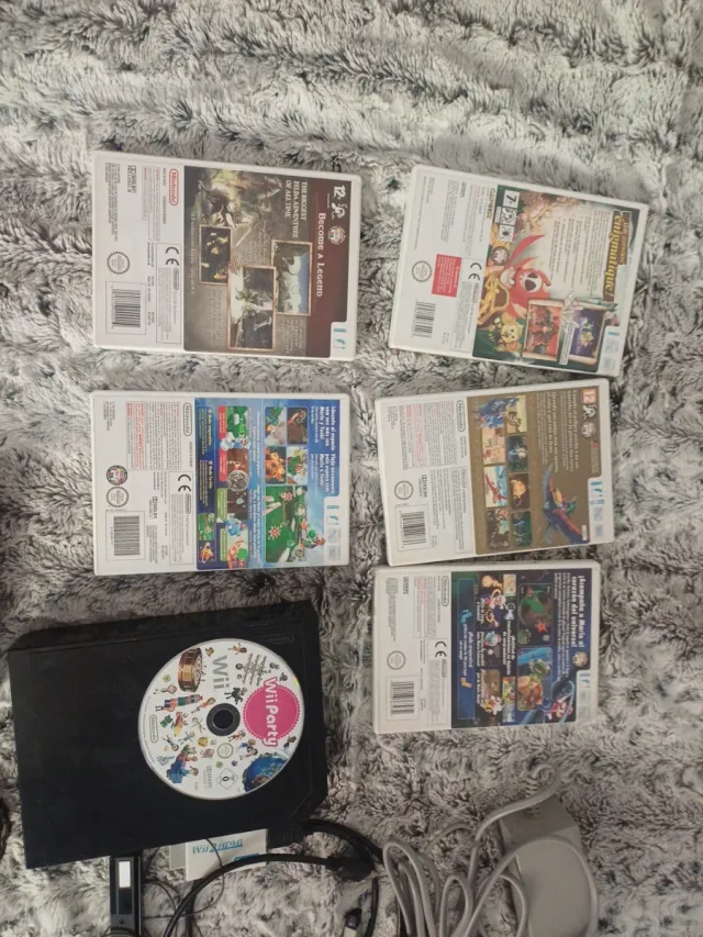 Nintendo Wii Negra + Mando + HDMI + 6 Juegos