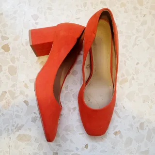 Zapatos tacón H&M rojos mujer talla 38