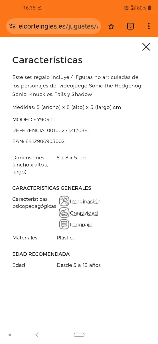 Set Figuras Comansi Sonic the Hedgehog