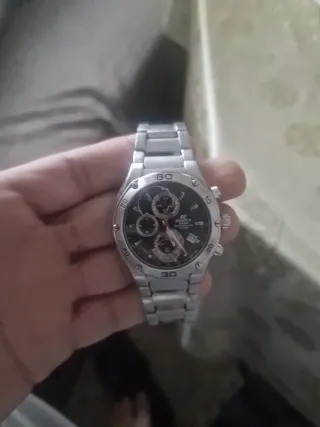 Reloj Casio Edifice Cronógrafo Plata Negro