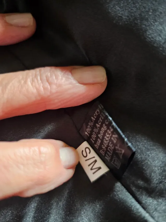 Chaleco pelo sintético negro vestir talla s/m