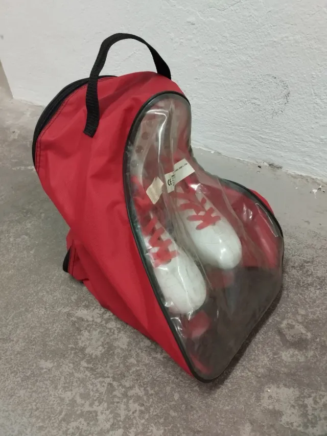 Patines piel 4 ruedas y funda