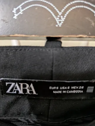 Pantalón negro Zara Talla S