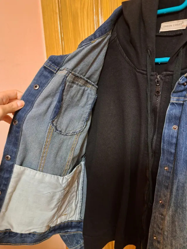 Chaqueta Vaquera Mujer Azul y Negra