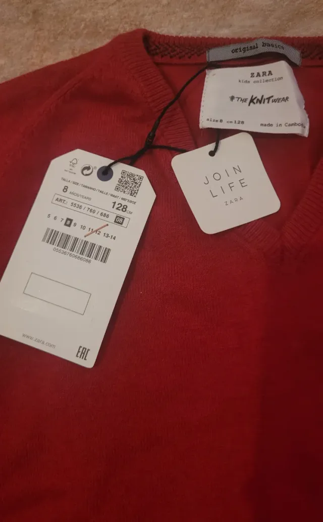 Jersey Zara Rojo de niño