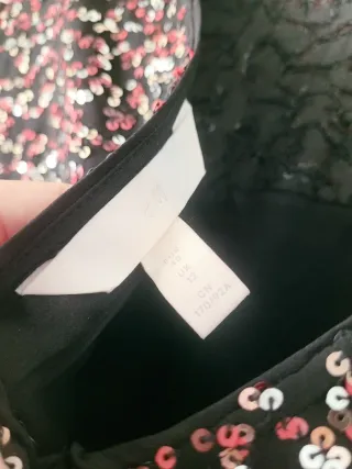 Vestido lentejuelas negro talla 40