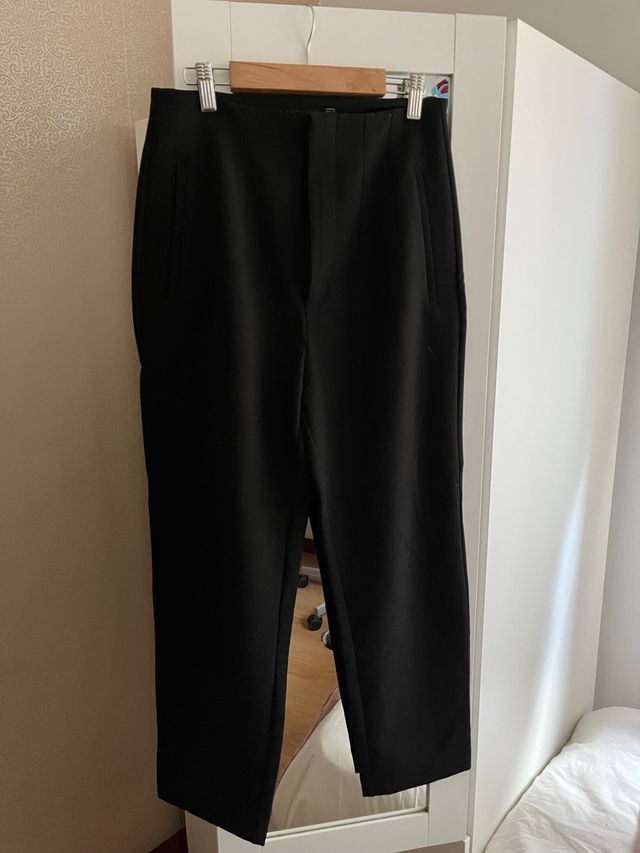 Pantalones de pinza negros