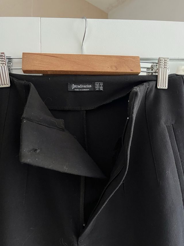 Pantalones de pinza negros