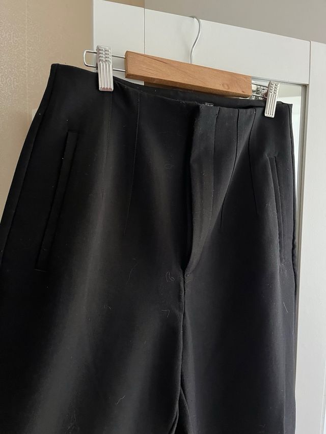 Pantalones de pinza negros
