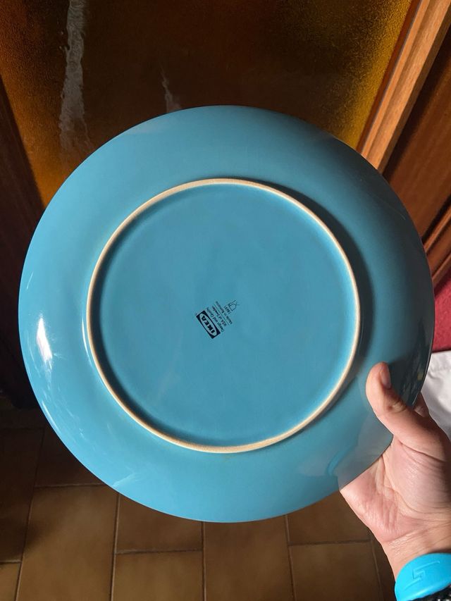Vajilla azul Ikea cerámica