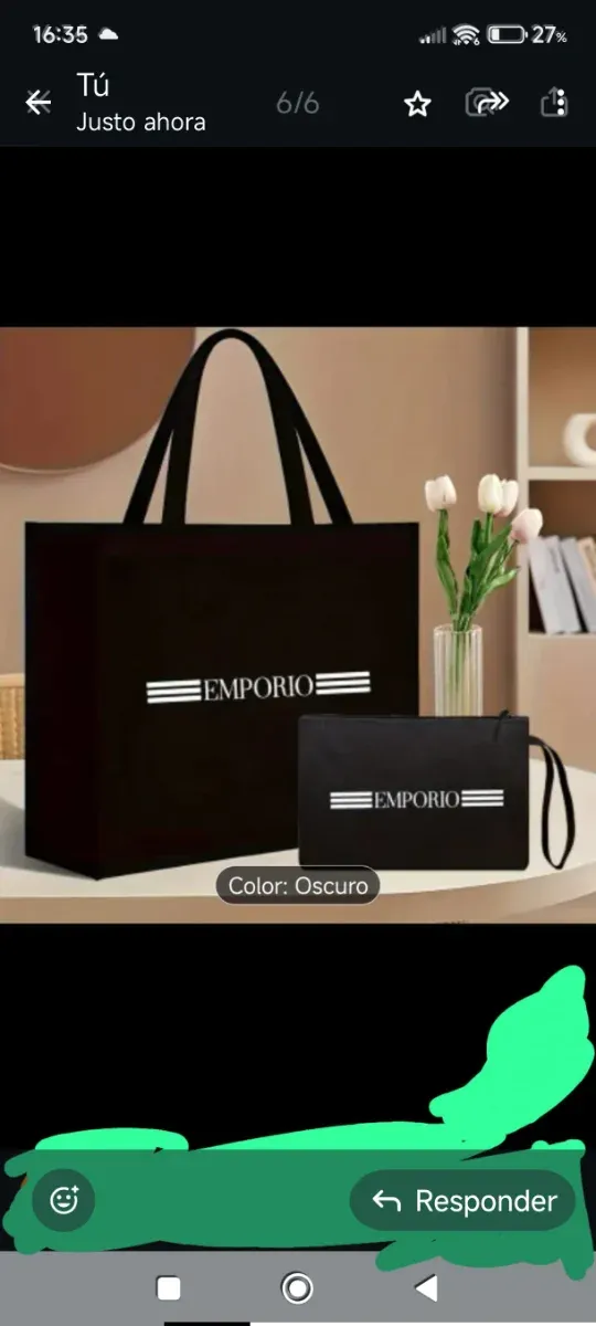 Conjunto Emporio: Bolso y Neceser Negro