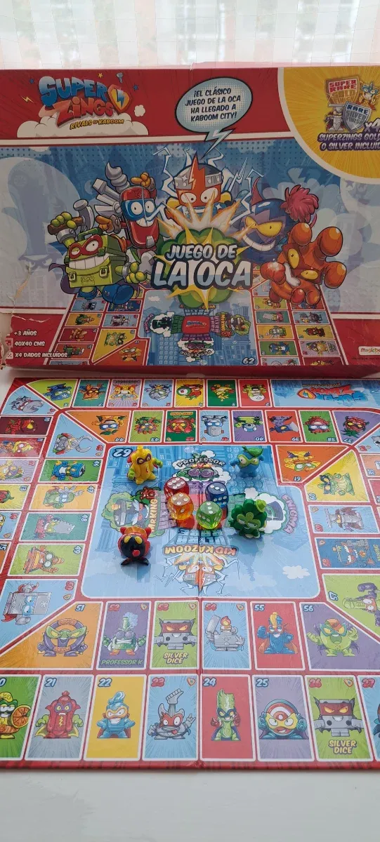 Super Zings/ superthings Juego de la Oca+4 superti