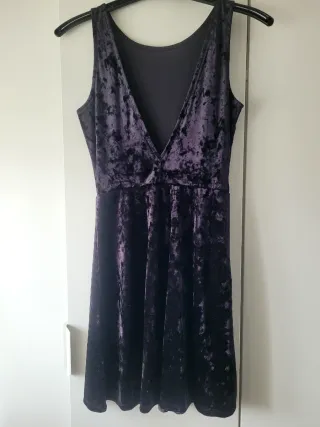 Vestido Terciopelo Negro Talla 38