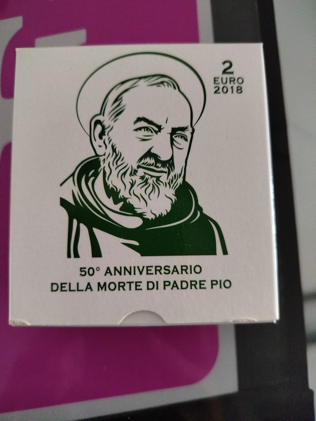 Moneda Vaticano Padre Pío 2018