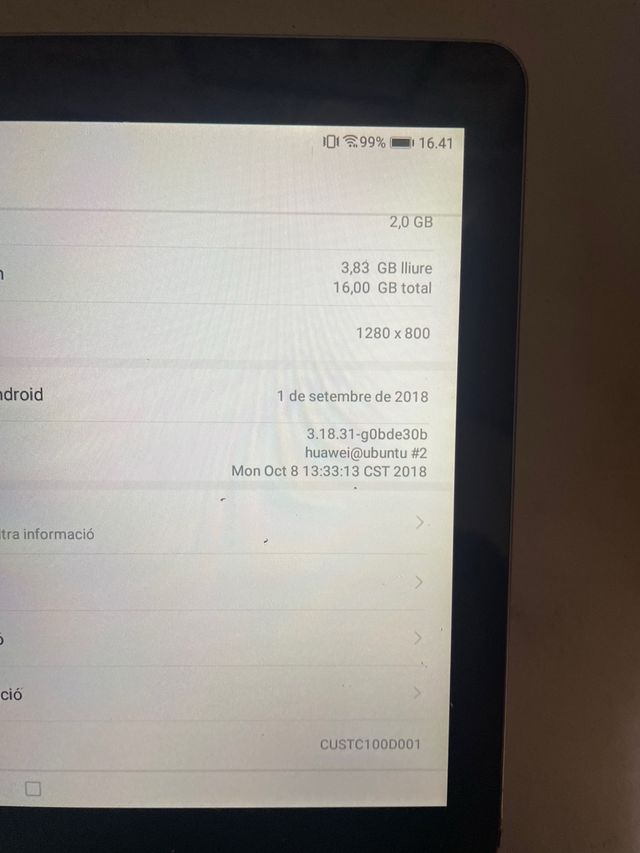 Tablet Huawei Negra/Azul con sim